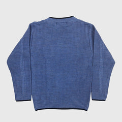 BOY'S R NECK ACRO WOOL SWEATER
