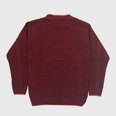 BOY'S R NECK ACRO WOOL SWEATER