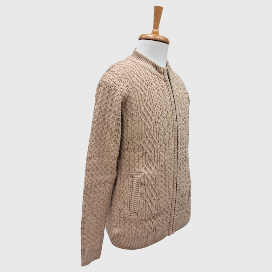 MEN'S FULL ZIP ACRO WOOL SWEATER