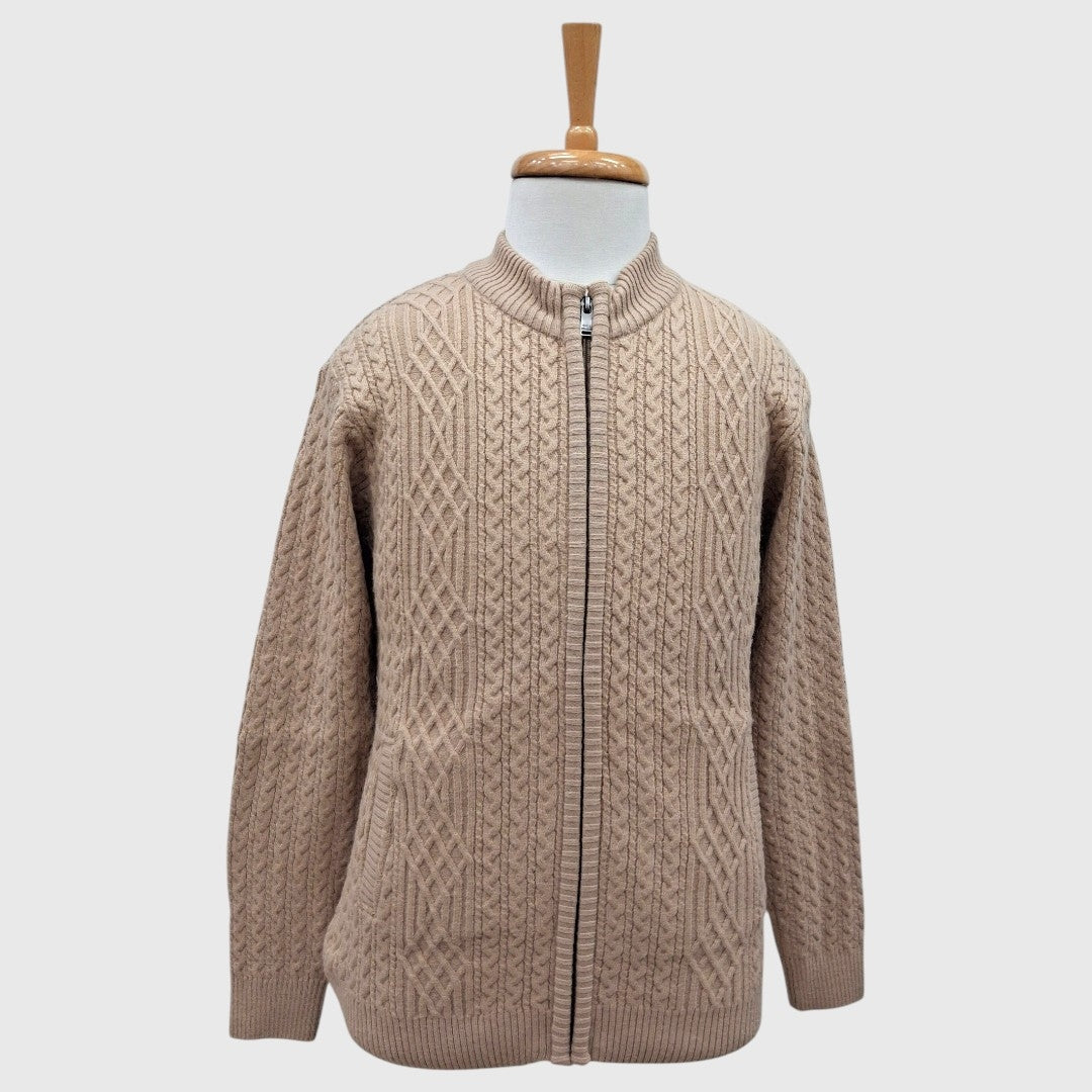 MEN'S FULL ZIP ACRO WOOL SWEATER