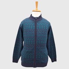 MEN'S FULL ZIP ACRO WOOL SWEATER