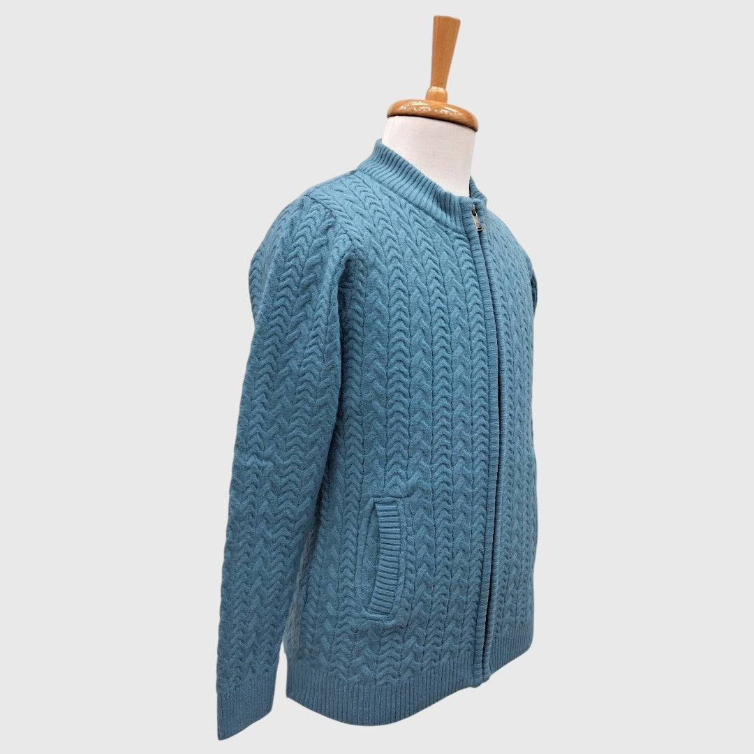 MEN'S FULL ZIP ACRO WOOL SWEATER