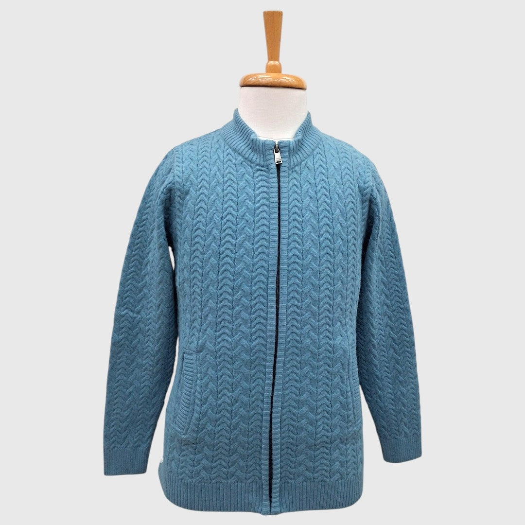 MEN'S FULL ZIP ACRO WOOL SWEATER