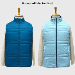 Men Winter Puffer Jacket | Sleeveless | Reversible