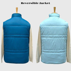 Men Winter Puffer Jacket | Sleeveless | Reversible