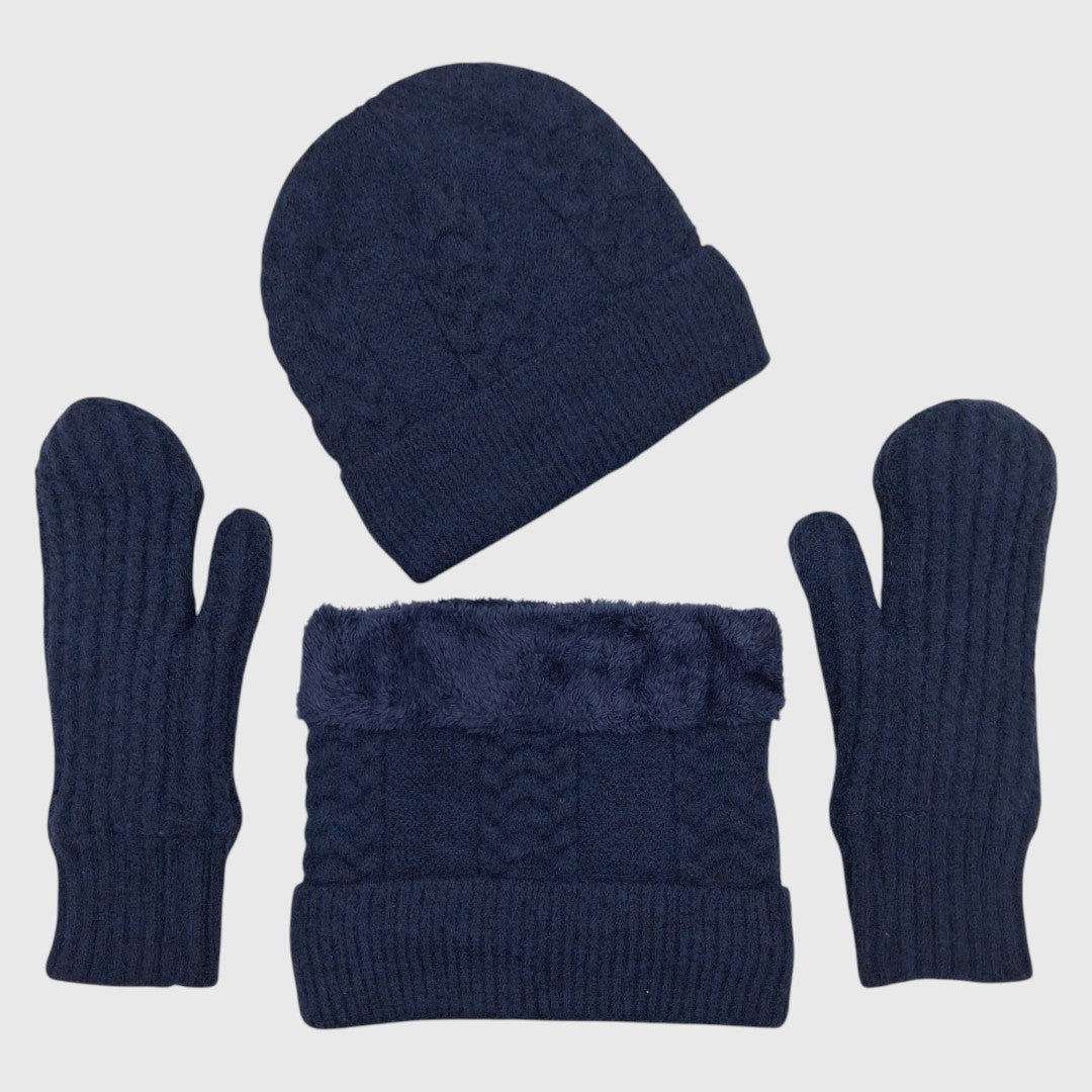 MEN'S WOMENS ACRO WOOL MUFFLER CAP GLOVES SET