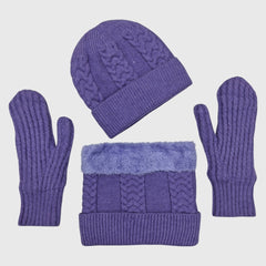 MEN'S WOMENS ACRO WOOL MUFFLER CAP GLOVES SET