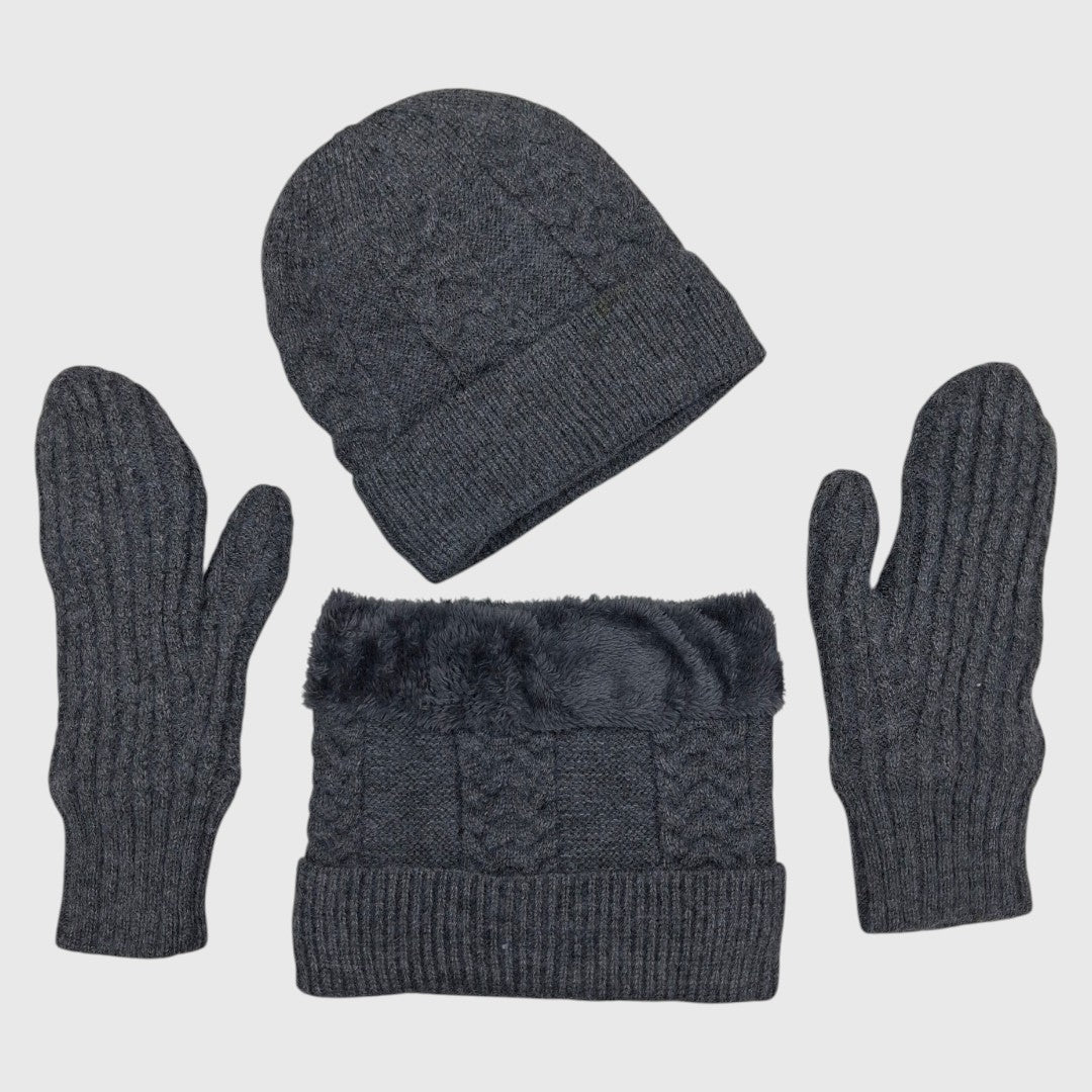 MEN'S WOMENS ACRO WOOL MUFFLER CAP GLOVES SET