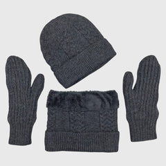 MEN'S WOMENS ACRO WOOL MUFFLER CAP GLOVES SET