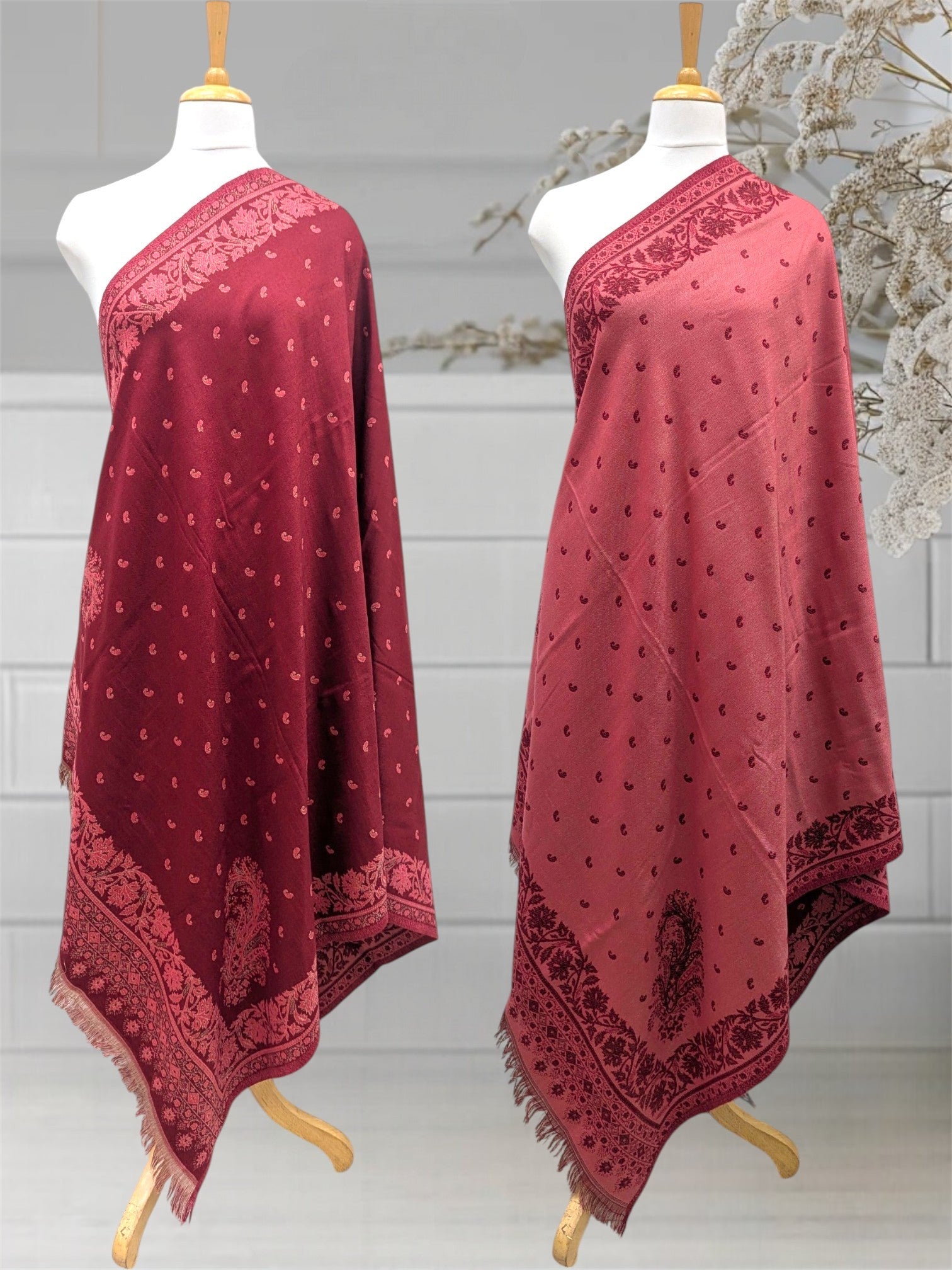 WOMEN'S SHAWL ACRO WOOL REVERSIBLE