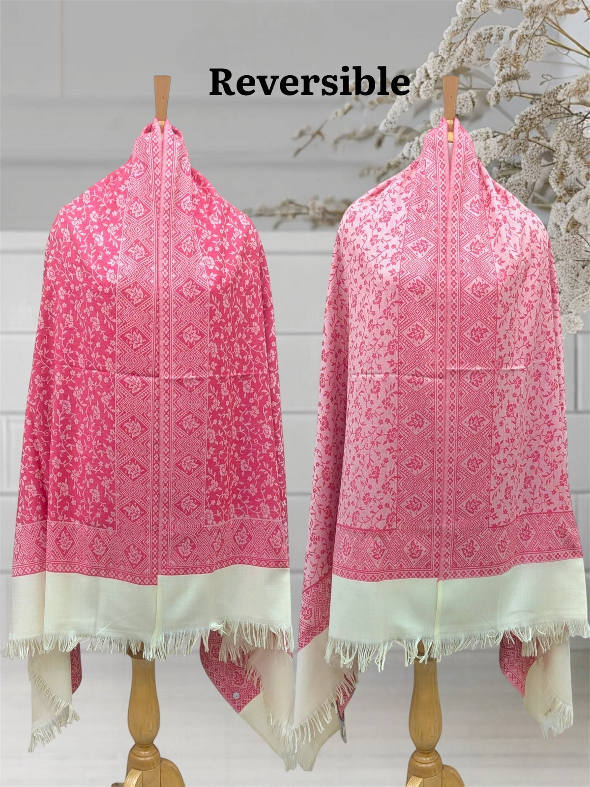 WOMEN'S SHAWL ACRO WOOL REVERSIBLE