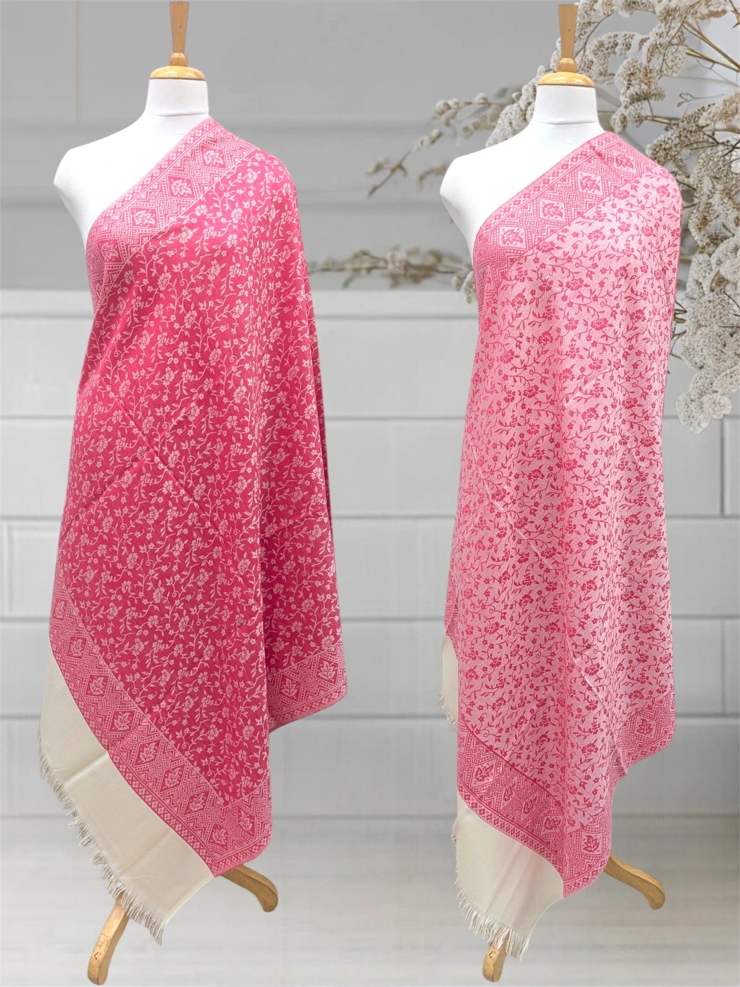 WOMEN'S SHAWL ACRO WOOL REVERSIBLE