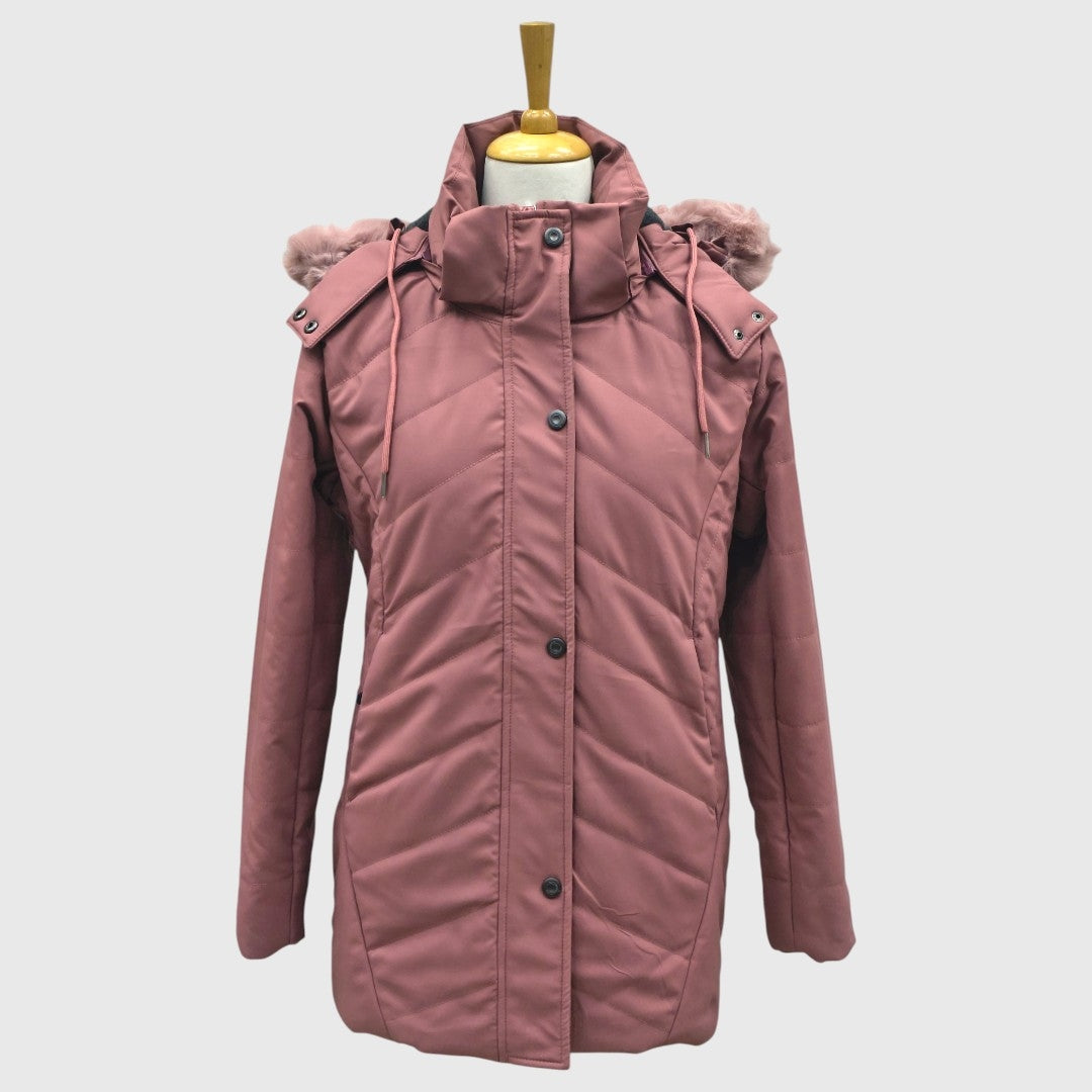 Women Insulated Fleece Jacket Snow and Wind Resistance