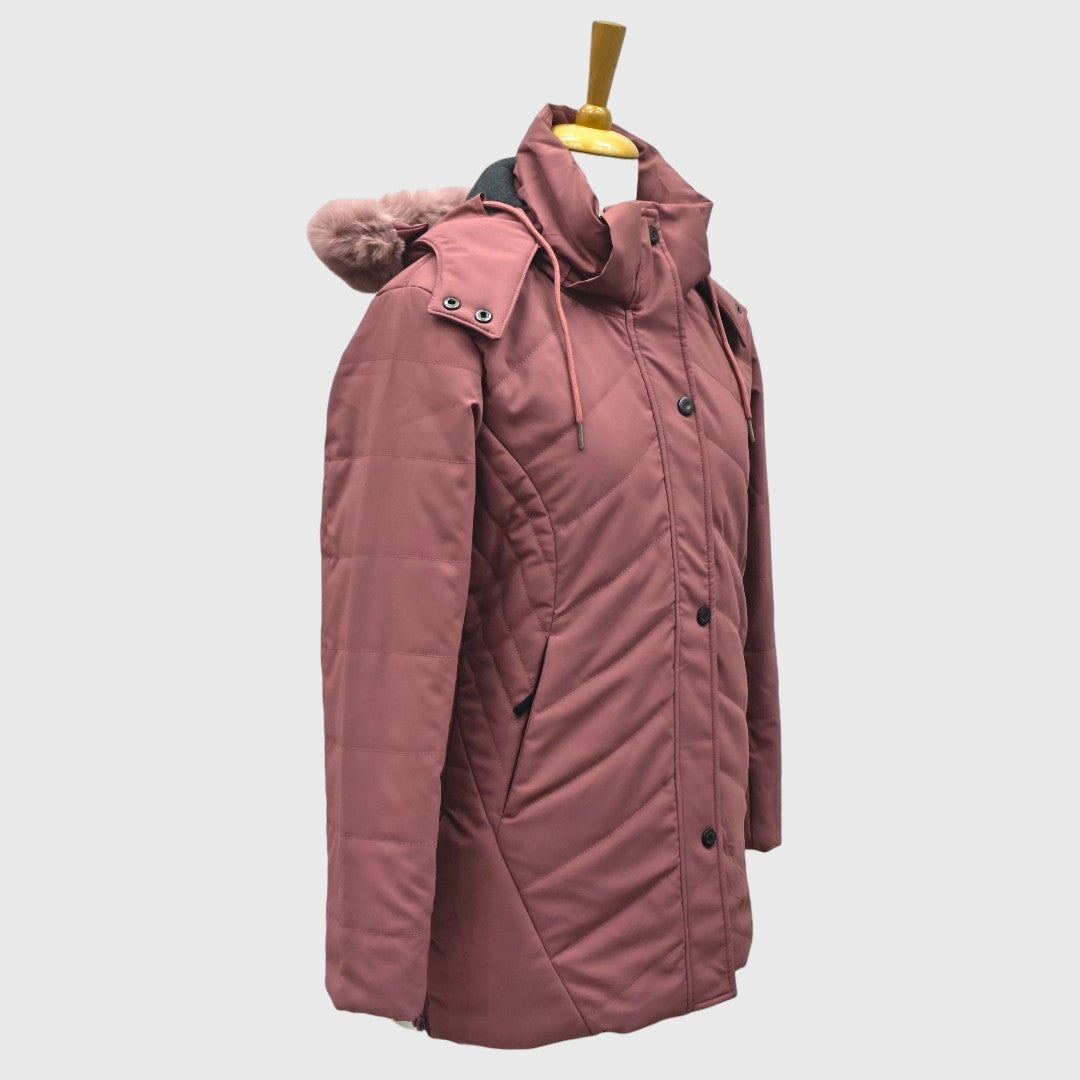 Women Insulated Fleece Jacket Snow and Wind Resistance