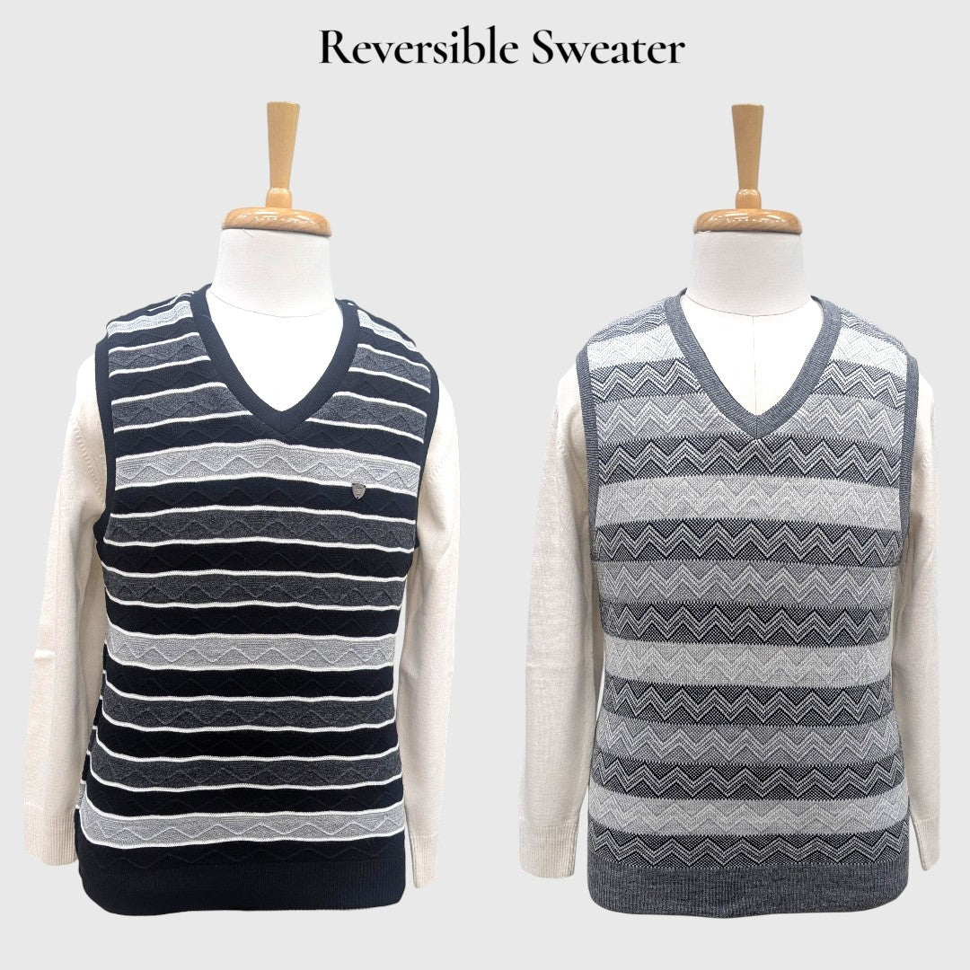 MEN'S SLEEVELESS REVERSIBLE SWEATER