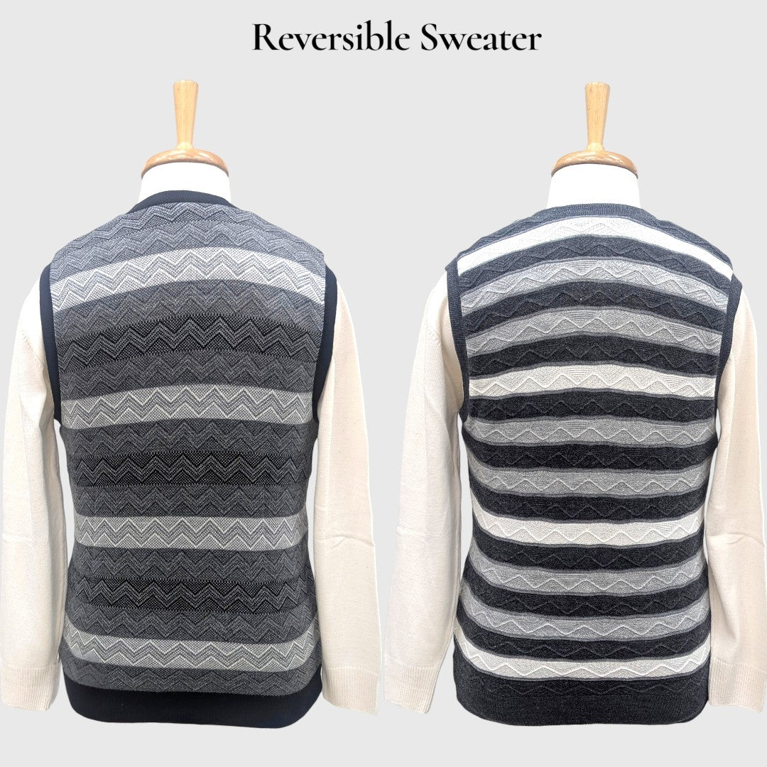 MEN'S SLEEVELESS REVERSIBLE SWEATER