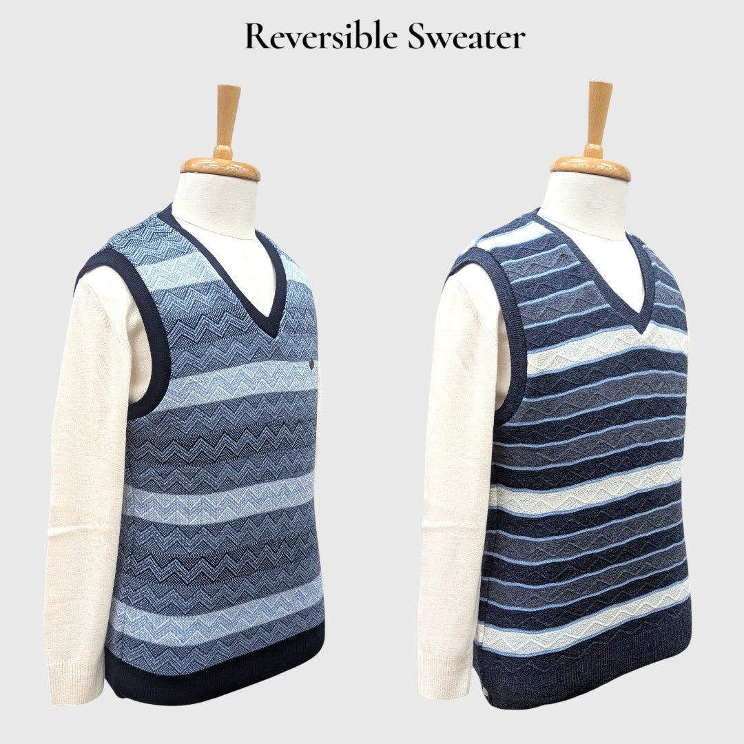 MEN'S SLEEVELESS REVERSIBLE SWEATER