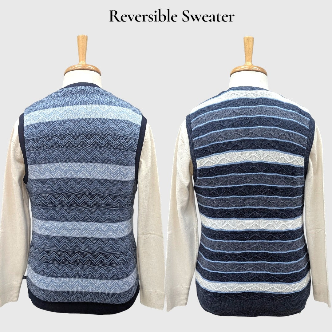 MEN'S SLEEVELESS REVERSIBLE SWEATER