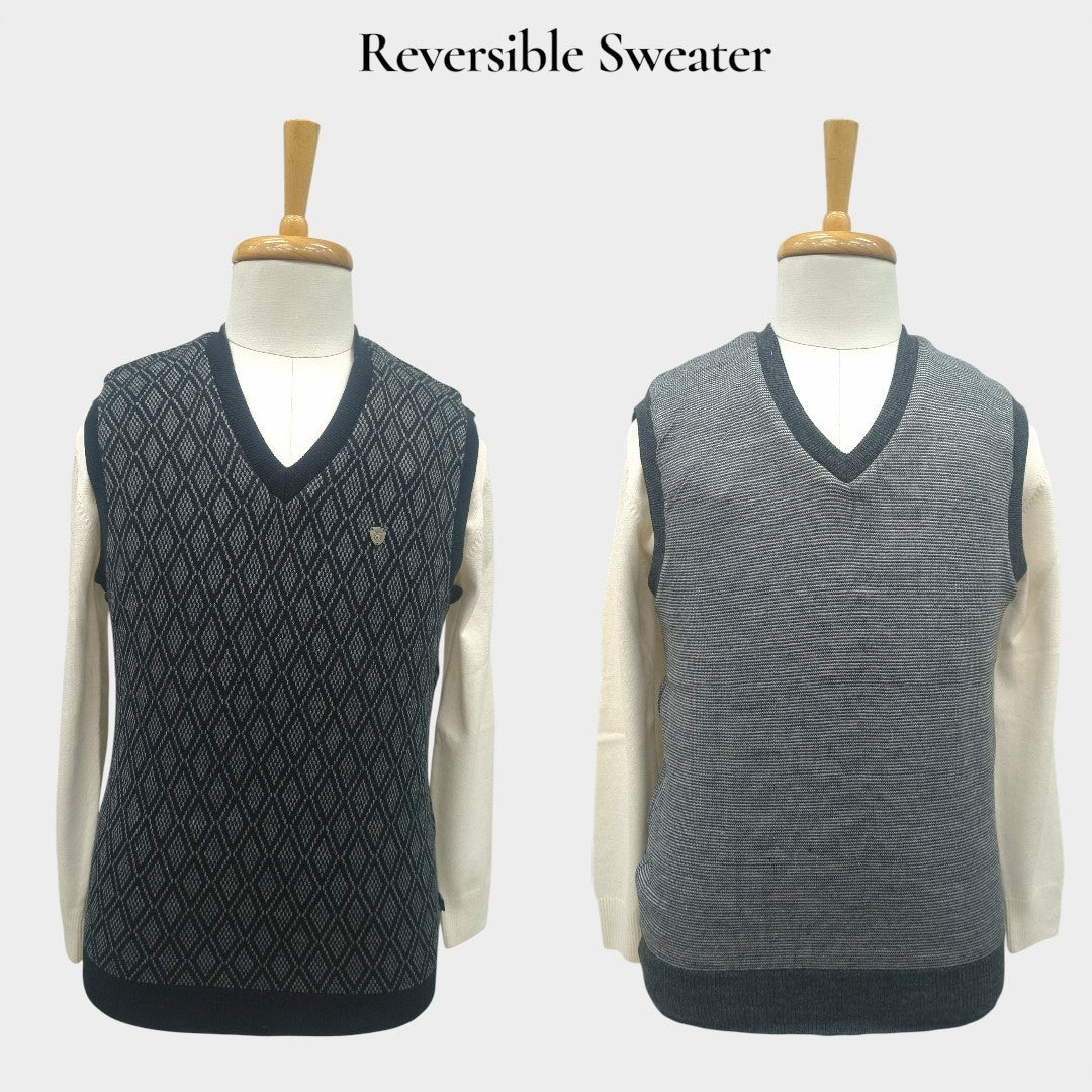 MEN'S SLEEVELESS REVERSIBLE SWEATER