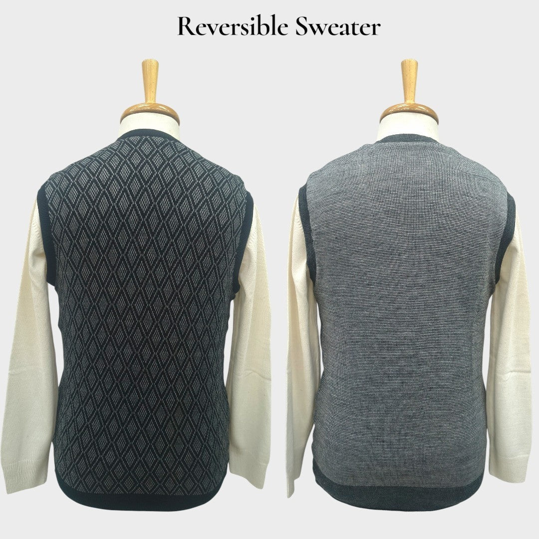 MEN'S SLEEVELESS REVERSIBLE SWEATER
