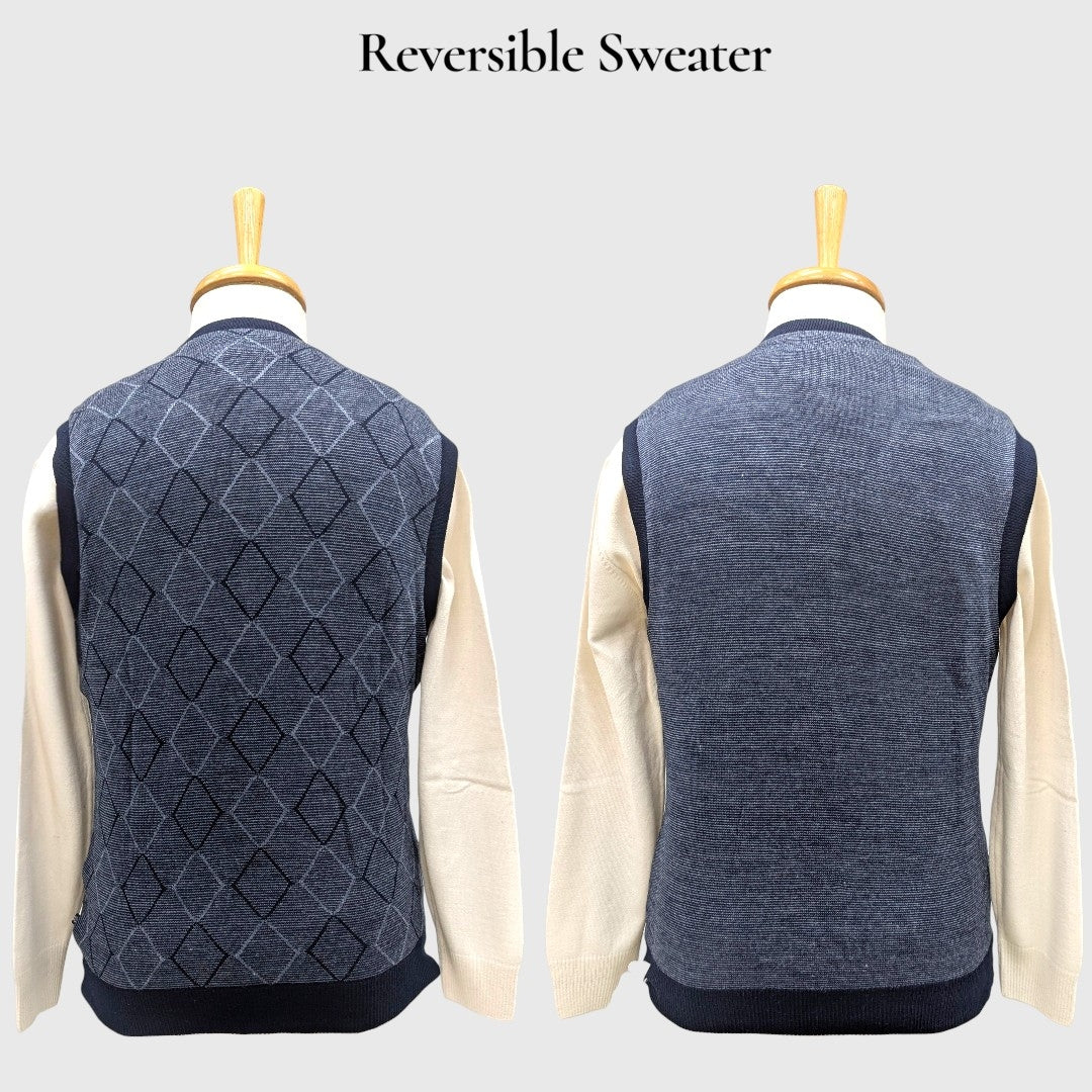 MEN'S SLEEVELESS REVERSIBLE SWEATER
