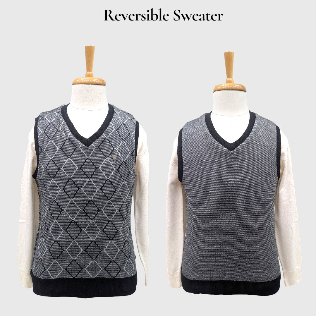 MEN'S SLEEVELESS REVERSIBLE SWEATER