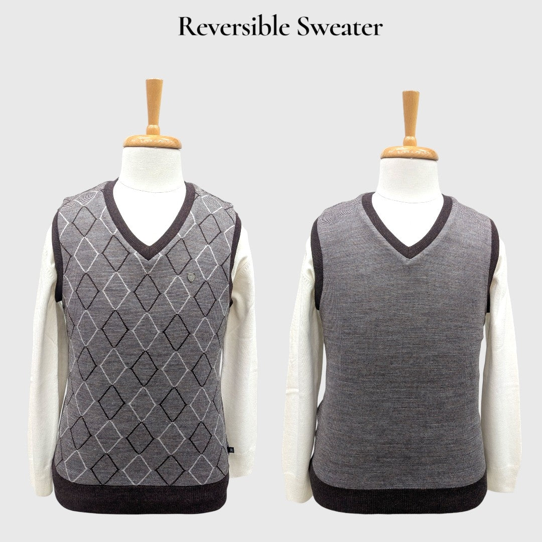 MEN'S SLEEVELESS REVERSIBLE SWEATER