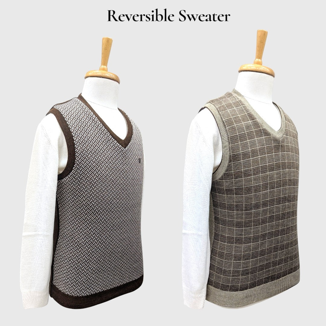 MEN'S SLEEVELESS REVERSIBLE SWEATER
