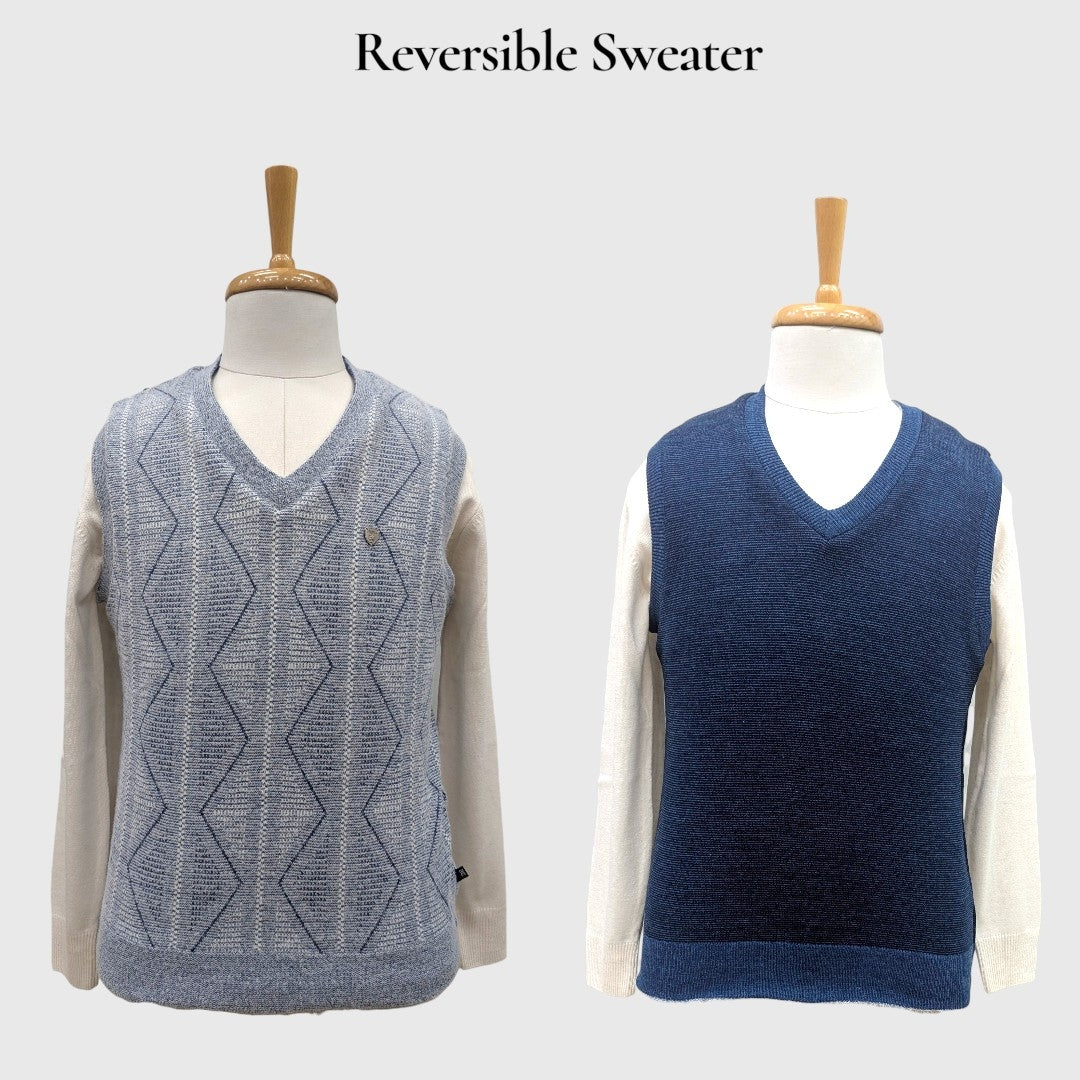 MEN'S SLEEVELESS REVERSIBLE SWEATER