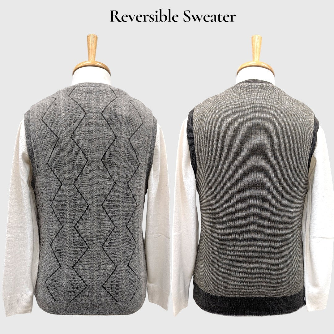 MEN'S SLEEVELESS REVERSIBLE SWEATER