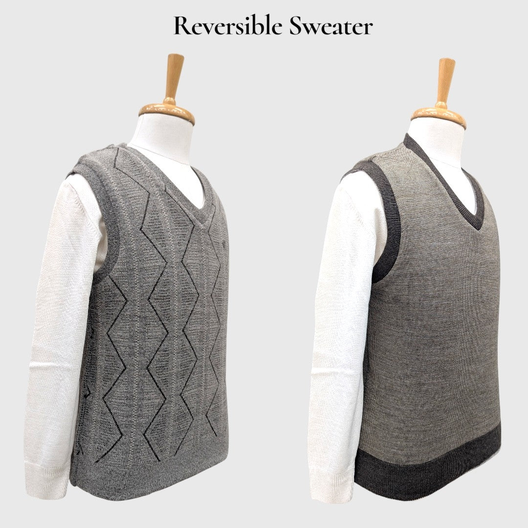 MEN'S SLEEVELESS REVERSIBLE SWEATER