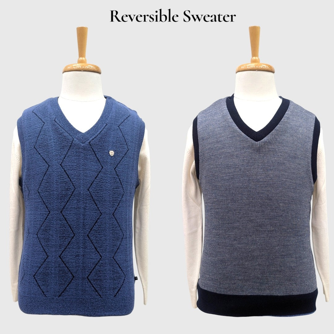 MEN'S SLEEVELESS REVERSIBLE SWEATER