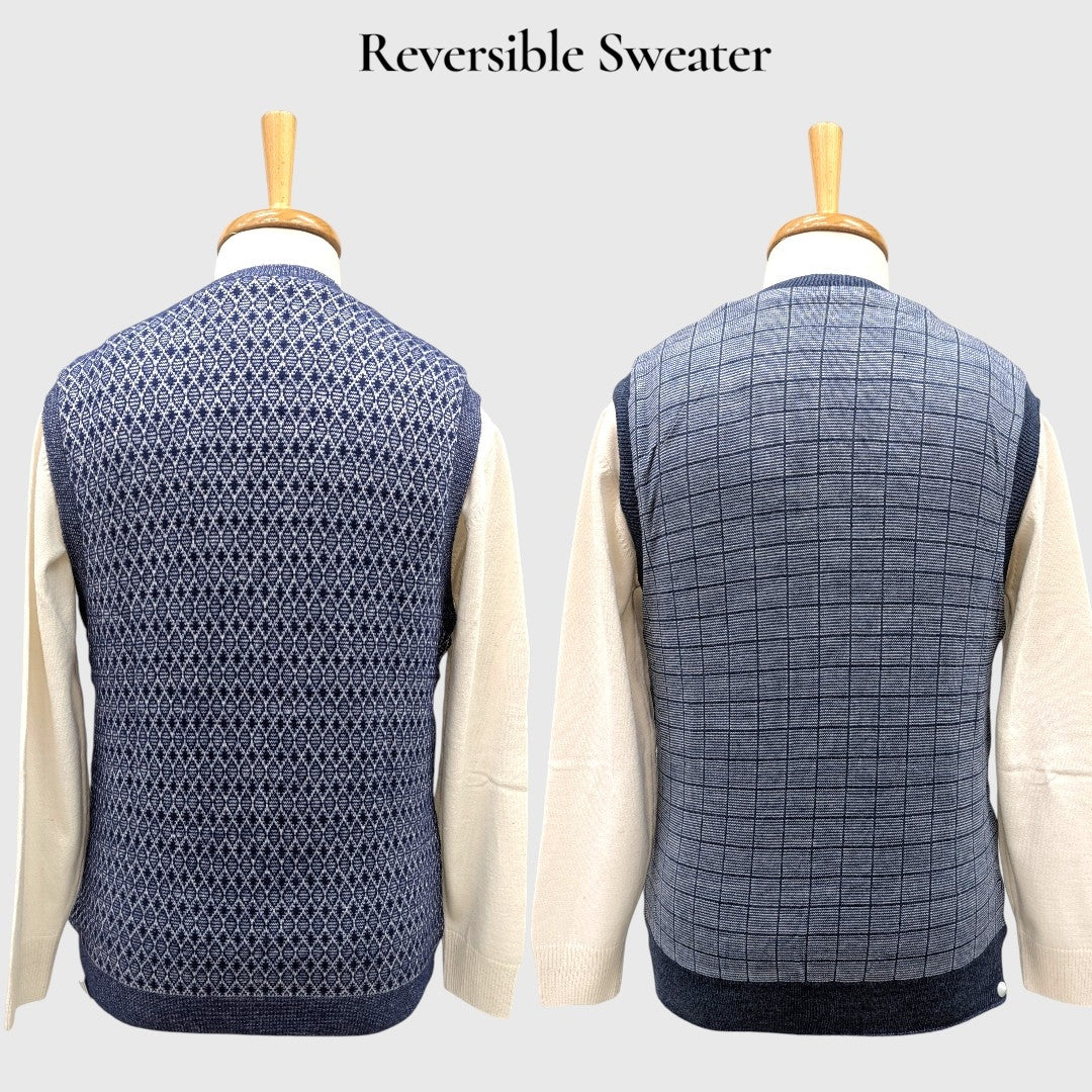MEN'S SLEEVELESS REVERSIBLE SWEATER