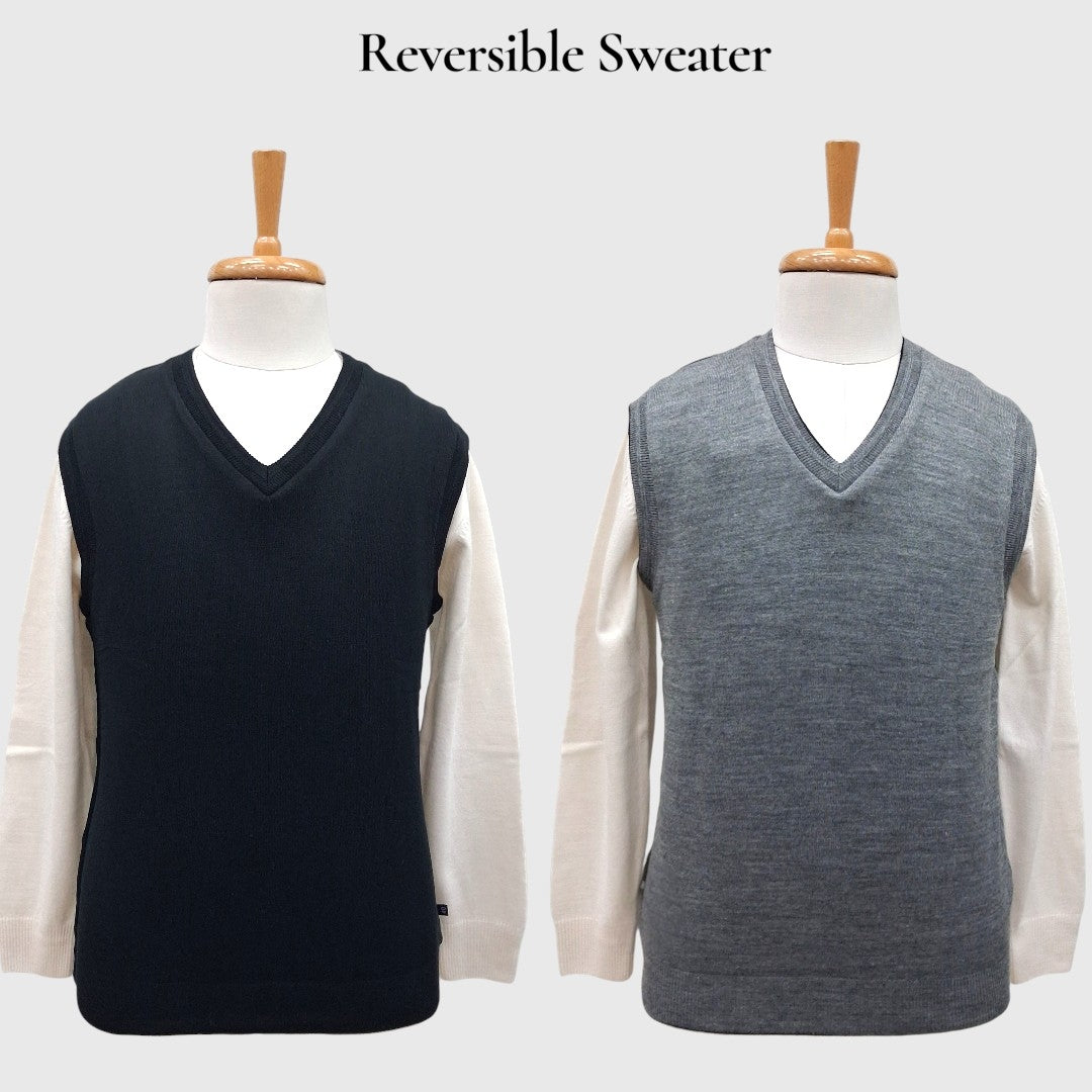 MEN'S SLEEVELESS REVERSIBLE SWEATER