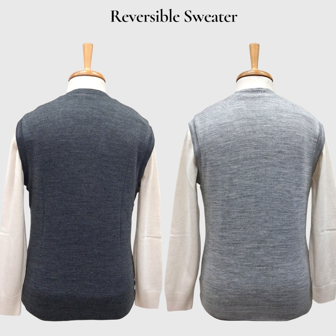 MEN'S SLEEVELESS REVERSIBLE SWEATER