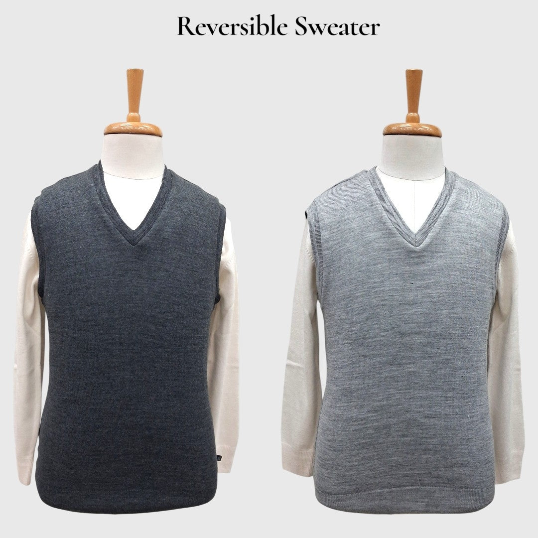 MEN'S SLEEVELESS REVERSIBLE SWEATER