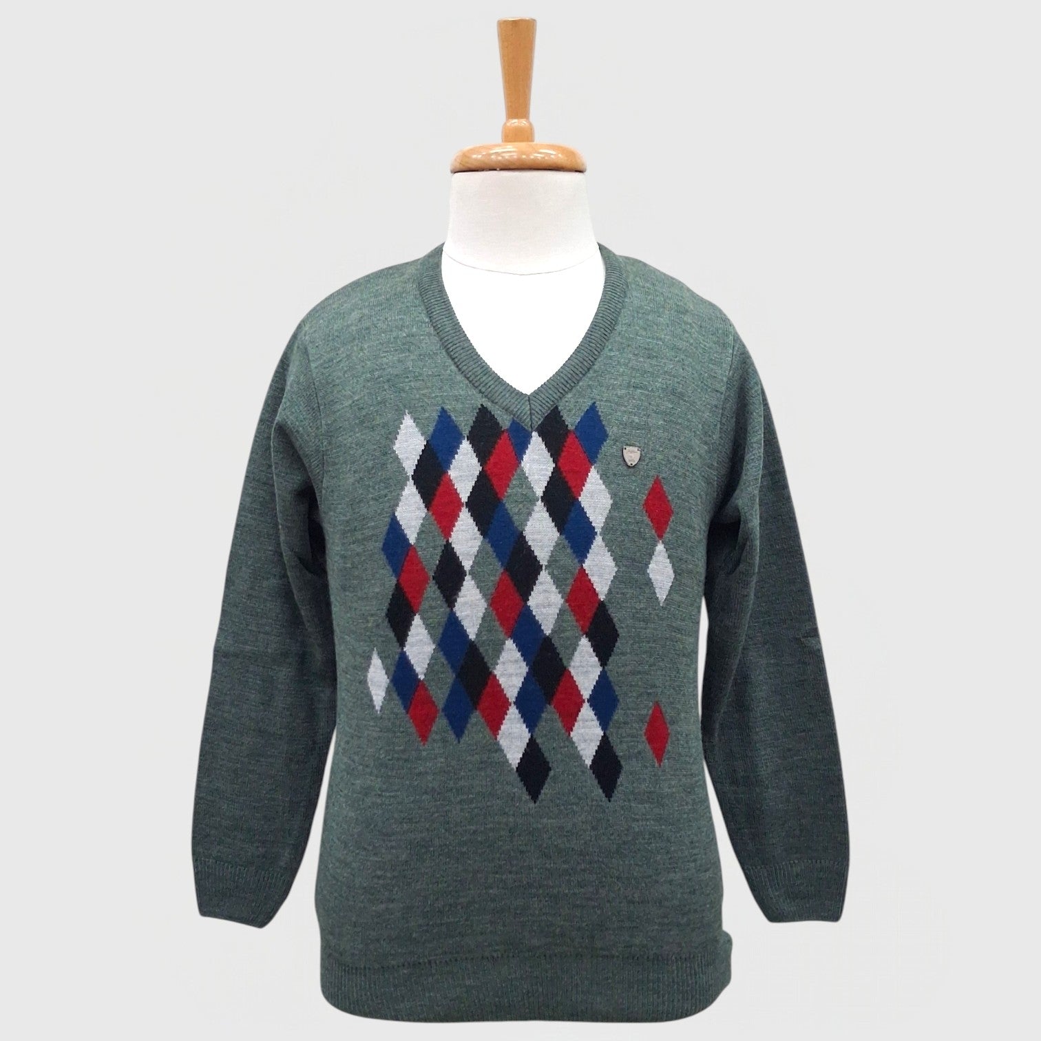 MEN'S ACRO WOOL FULL SLEEVES V NECK SWEATER