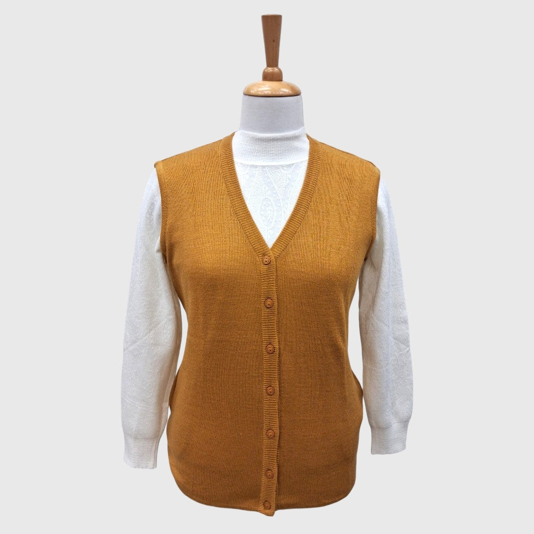 WOMEN'S SLEEVELESS CARDIGAN
