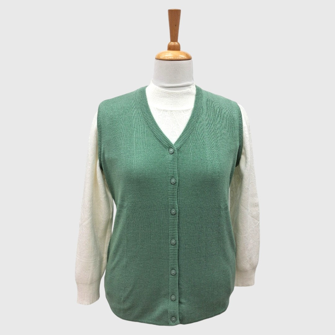 WOMEN'S SLEEVELESS CARDIGAN