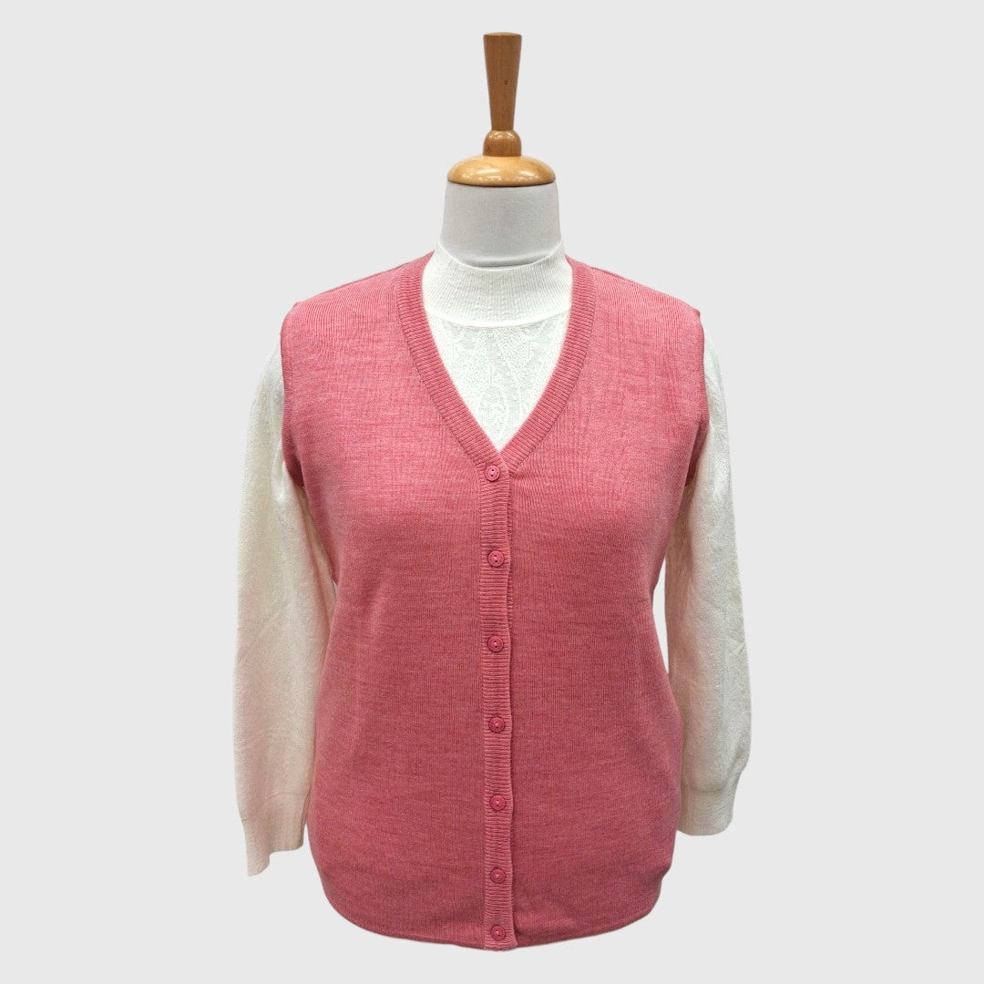 WOMEN'S SLEEVELESS CARDIGAN