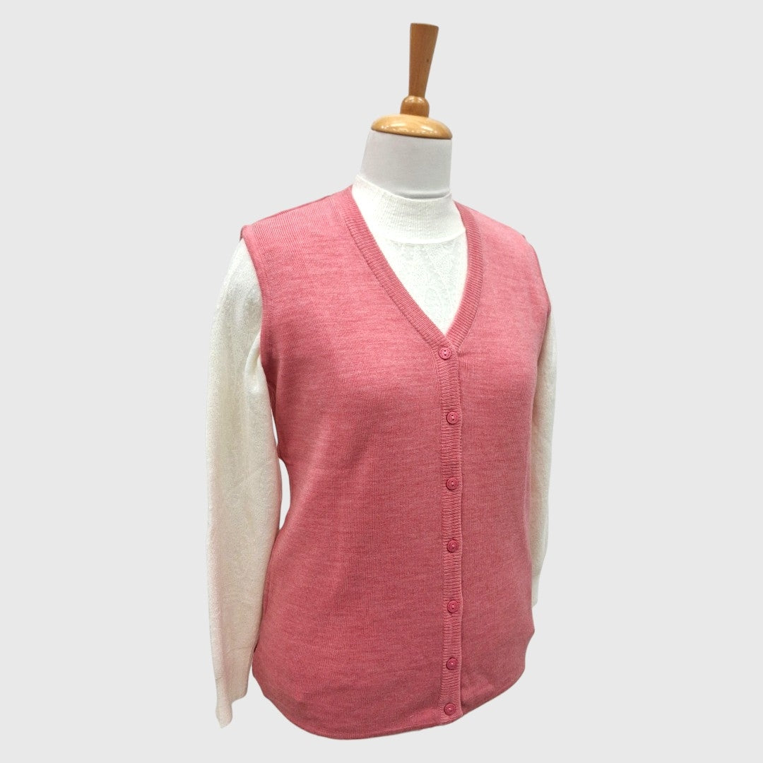 WOMEN'S SLEEVELESS CARDIGAN