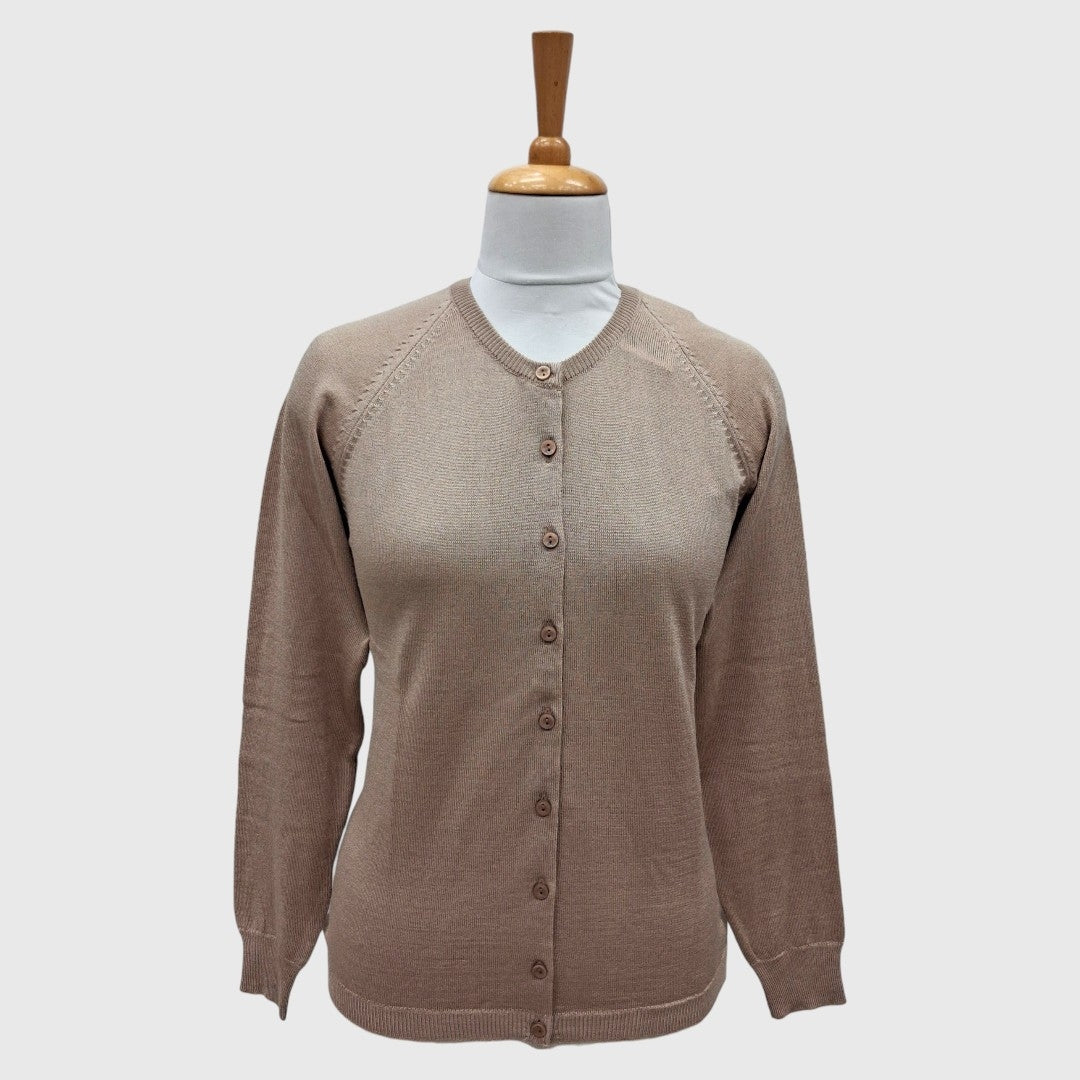 WOMEN'S R NECK CARDIGAN
