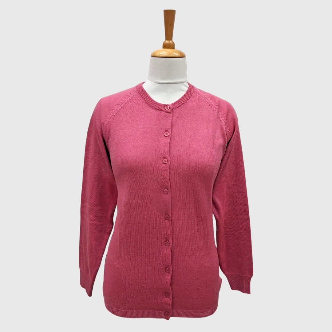 WOMEN'S R NECK CARDIGAN