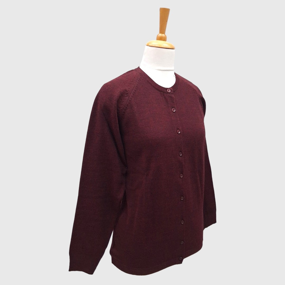 WOMEN'S R NECK CARDIGAN