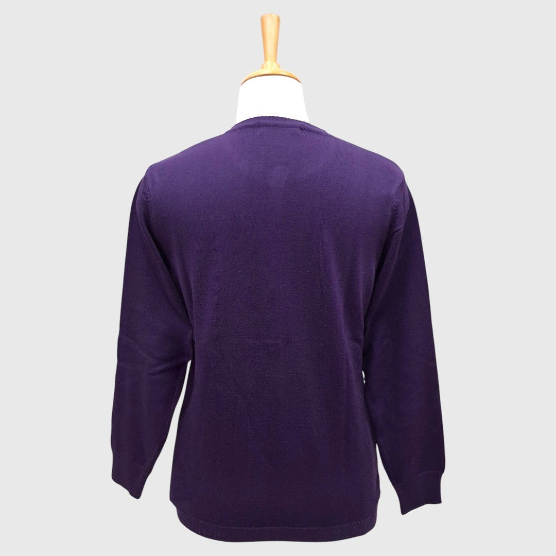 WOMEN'S R NECK CARDIGAN