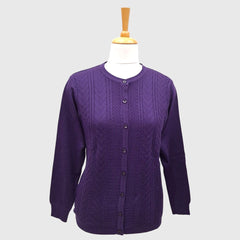 WOMEN'S R NECK CARDIGAN