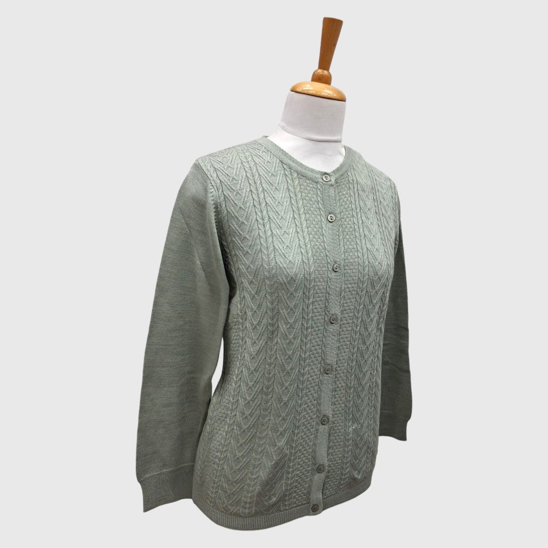 WOMEN'S R NECK CARDIGAN