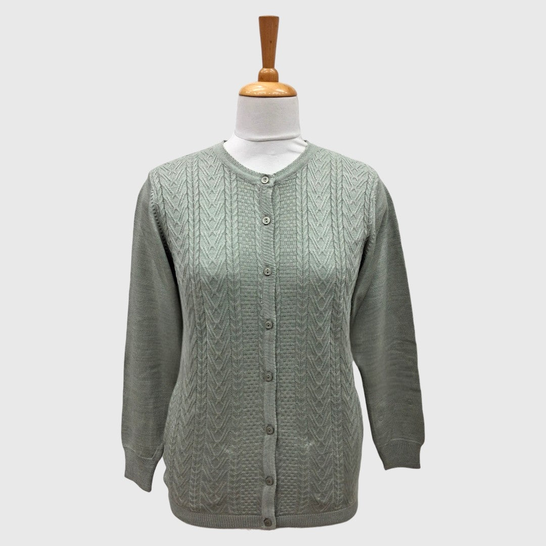 WOMEN'S R NECK CARDIGAN