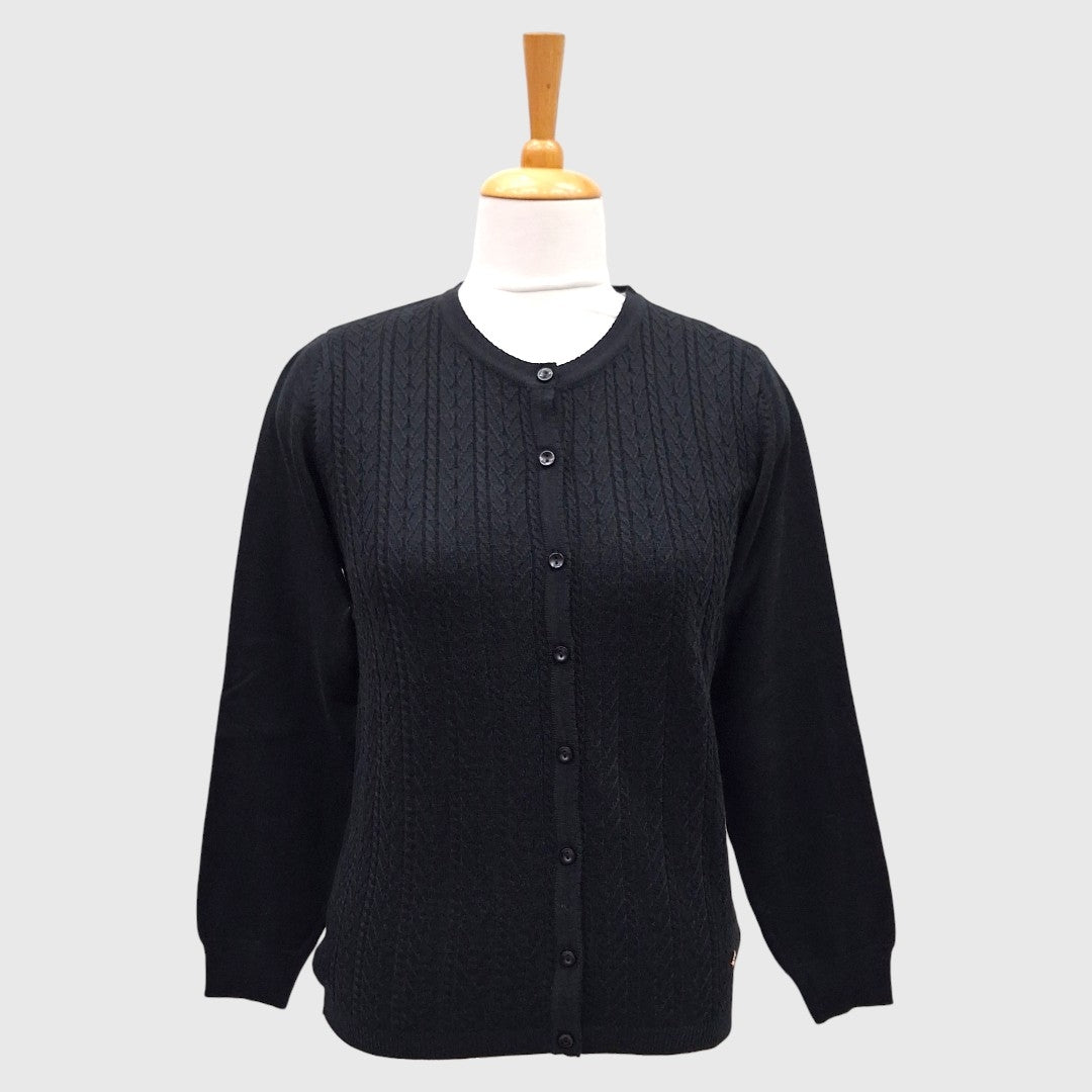 WOMEN'S R NECK CARDIGAN