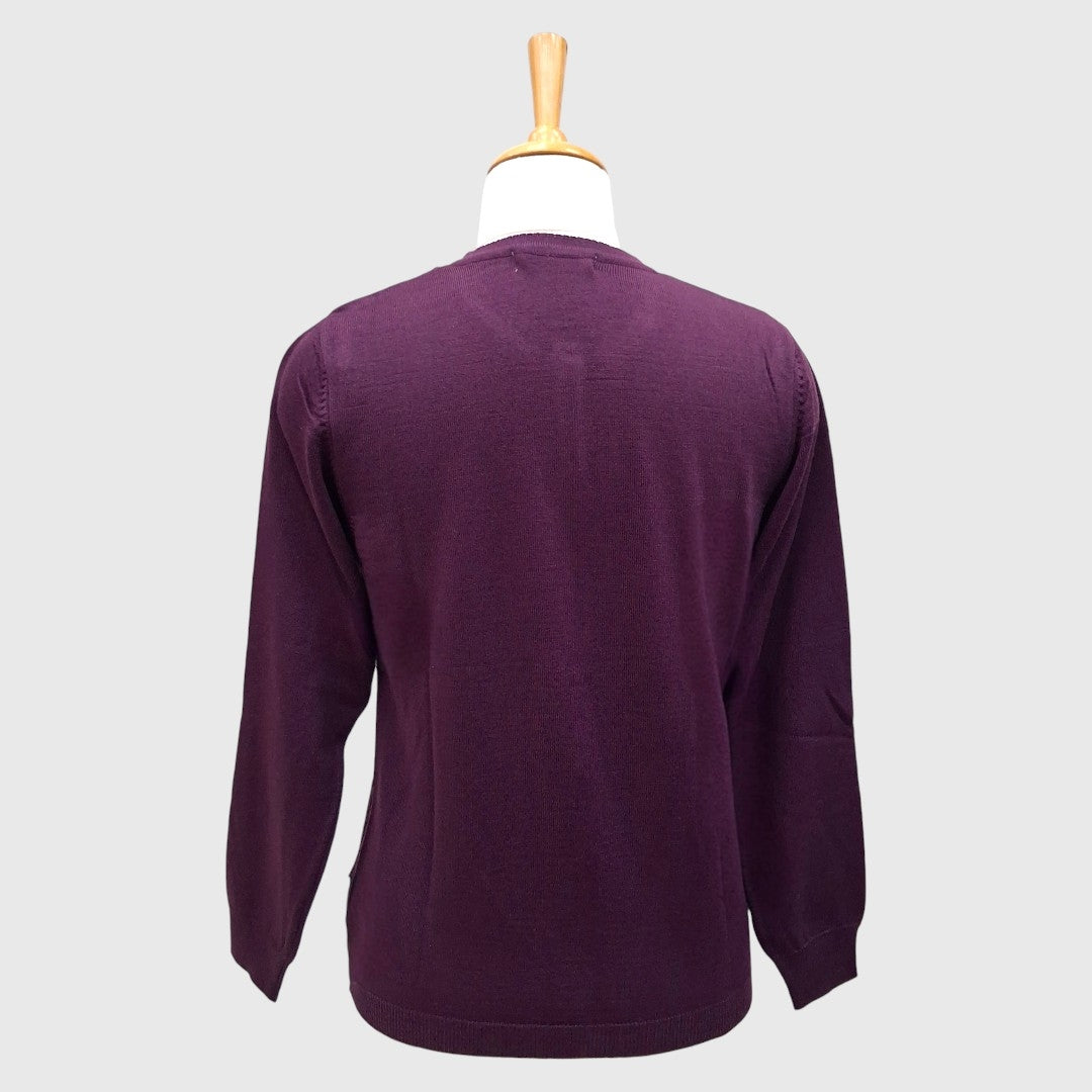 WOMEN'S R NECK CARDIGAN